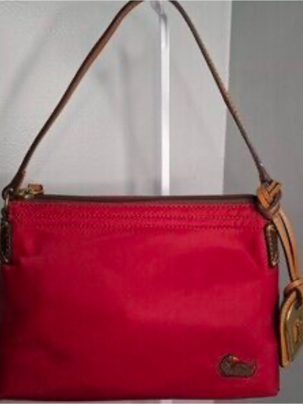 Dooney & Bourke Shoulder Bag with Tan Strap